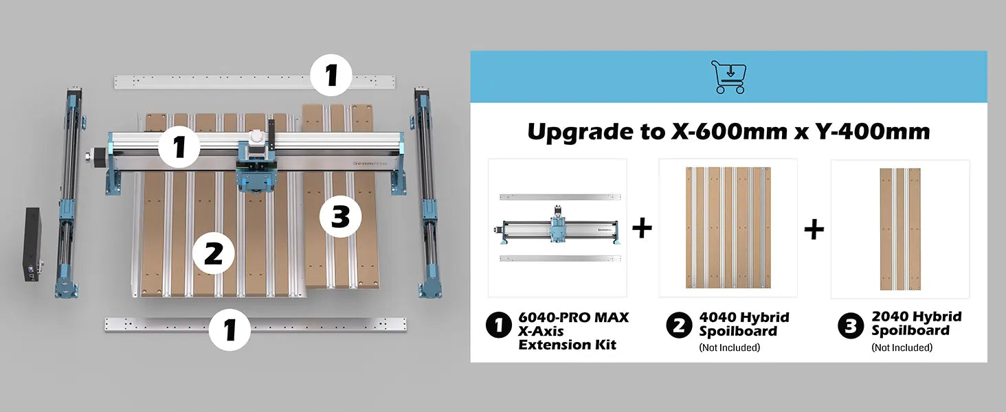 6040 XZ-Axis Extension Kit for 4040-PRO & 4040-PRO MAX CNC Router