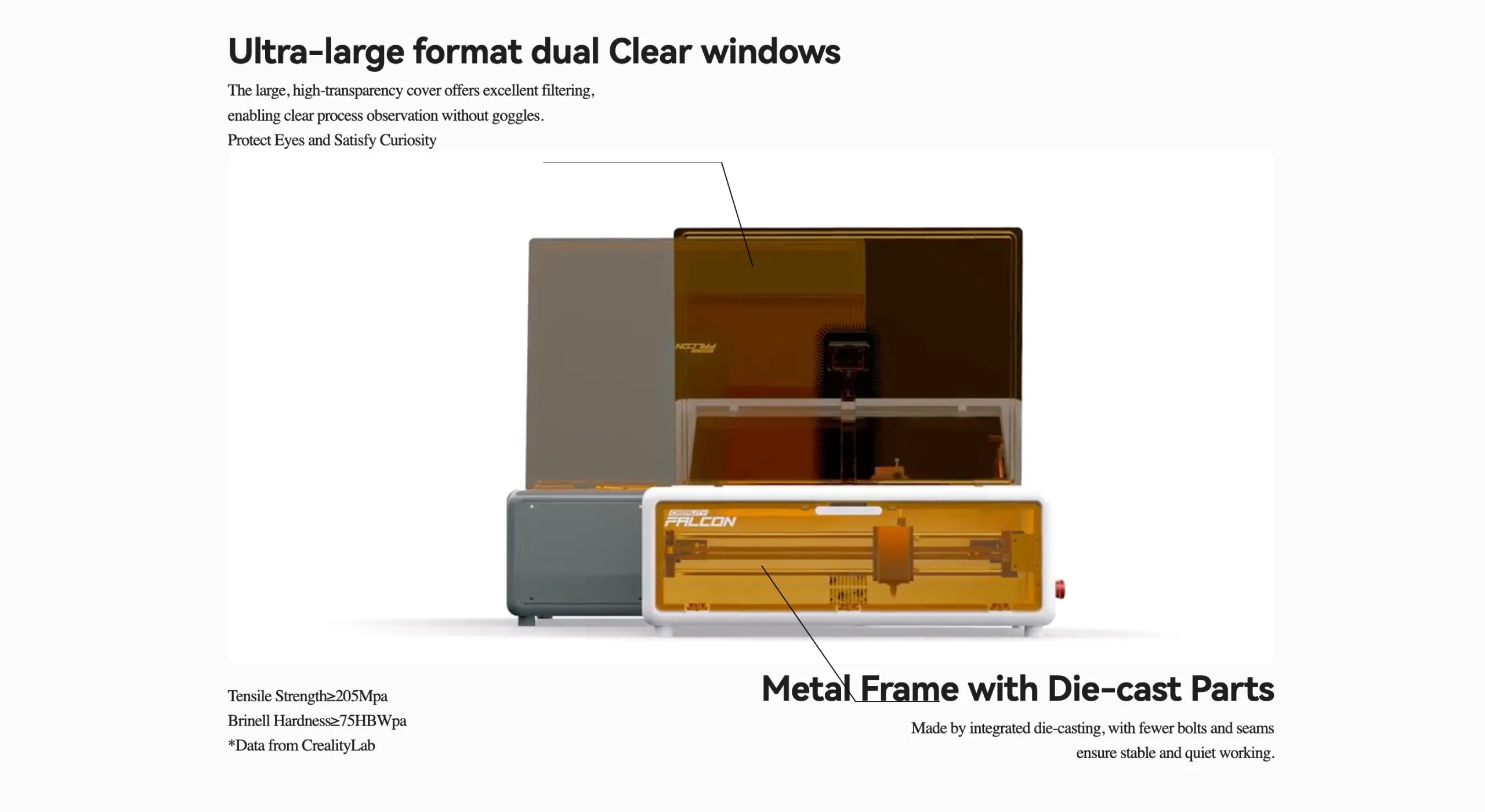 Creality Falcon A1 10W Laser Engraver, Enclosed Laser Cutter with Air Assist, HD Camera Positioning, Beginner-friendly, Class 1 Safety Laser Engravering Machine for Wood and Metal, Acrylic